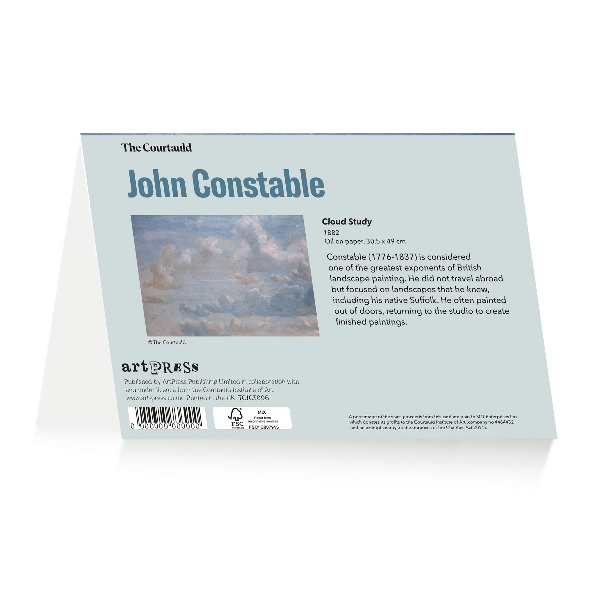 Constable Cloud Study Greetings Card