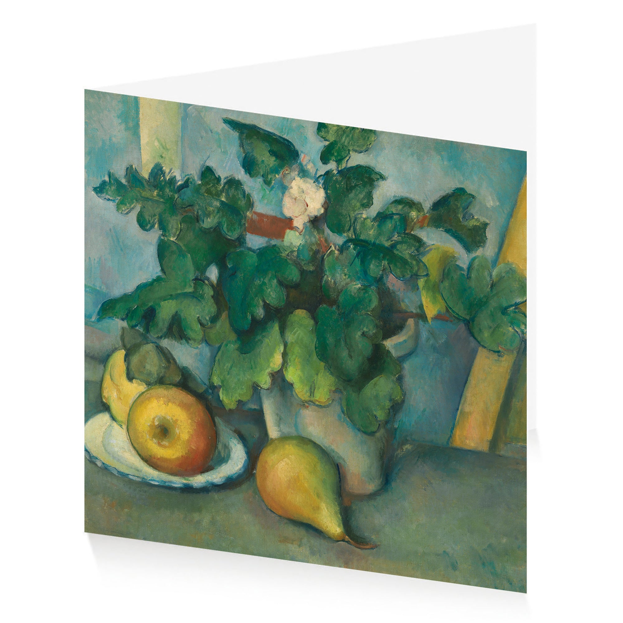 Greetings Card Cezanne Flowers and Fruit