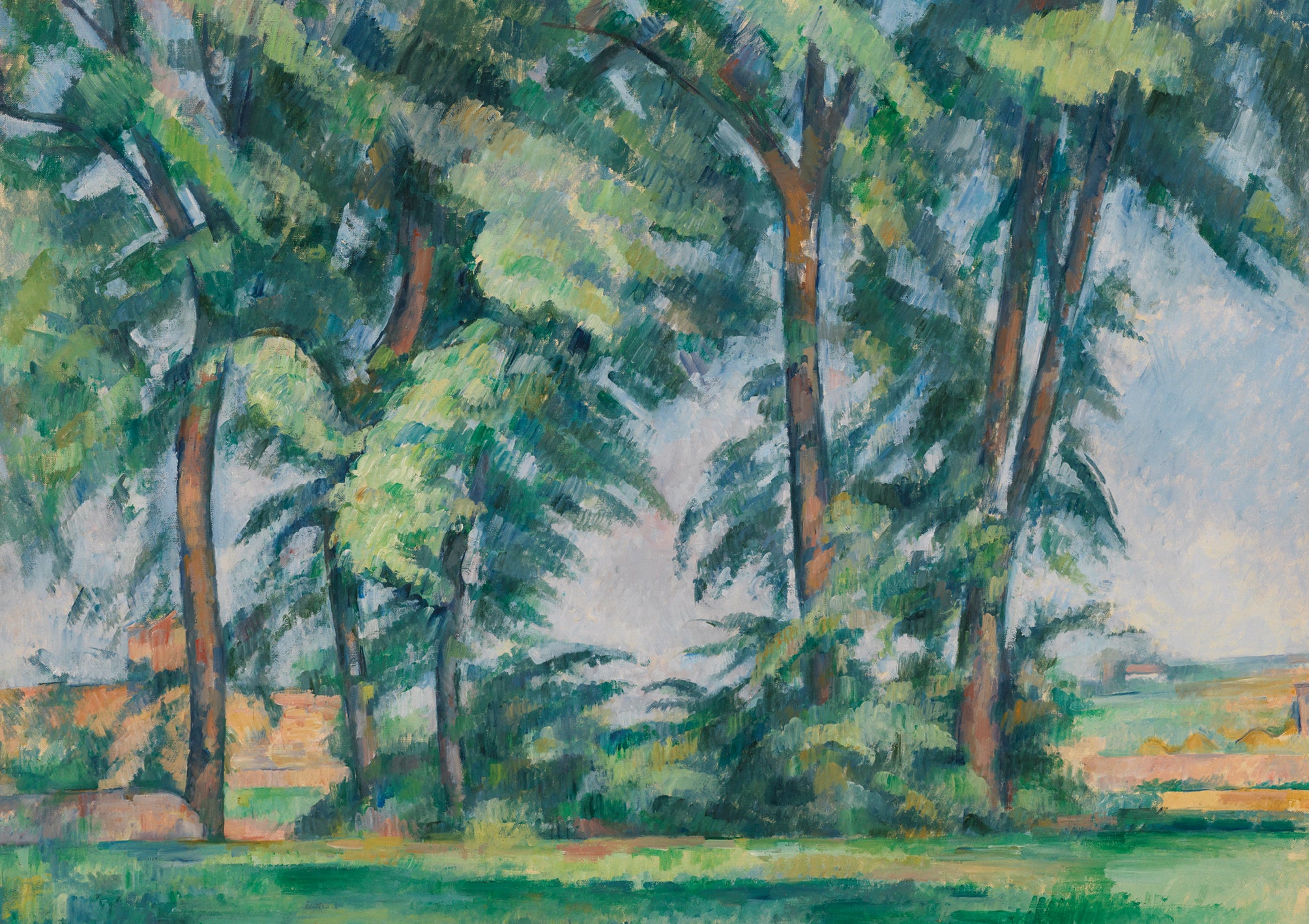 Cezanne Tall Trees Greetings Card