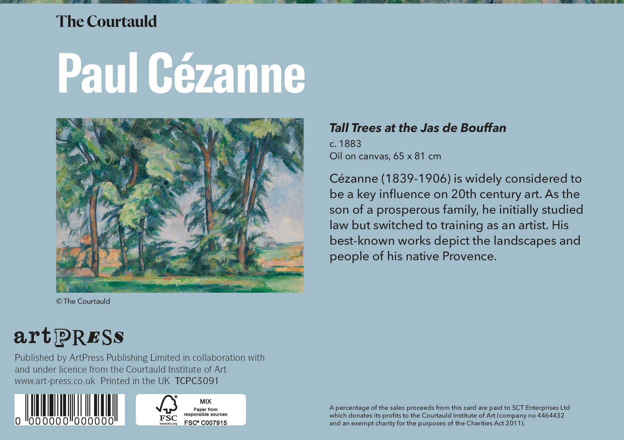 Cezanne Tall Trees Greetings Card