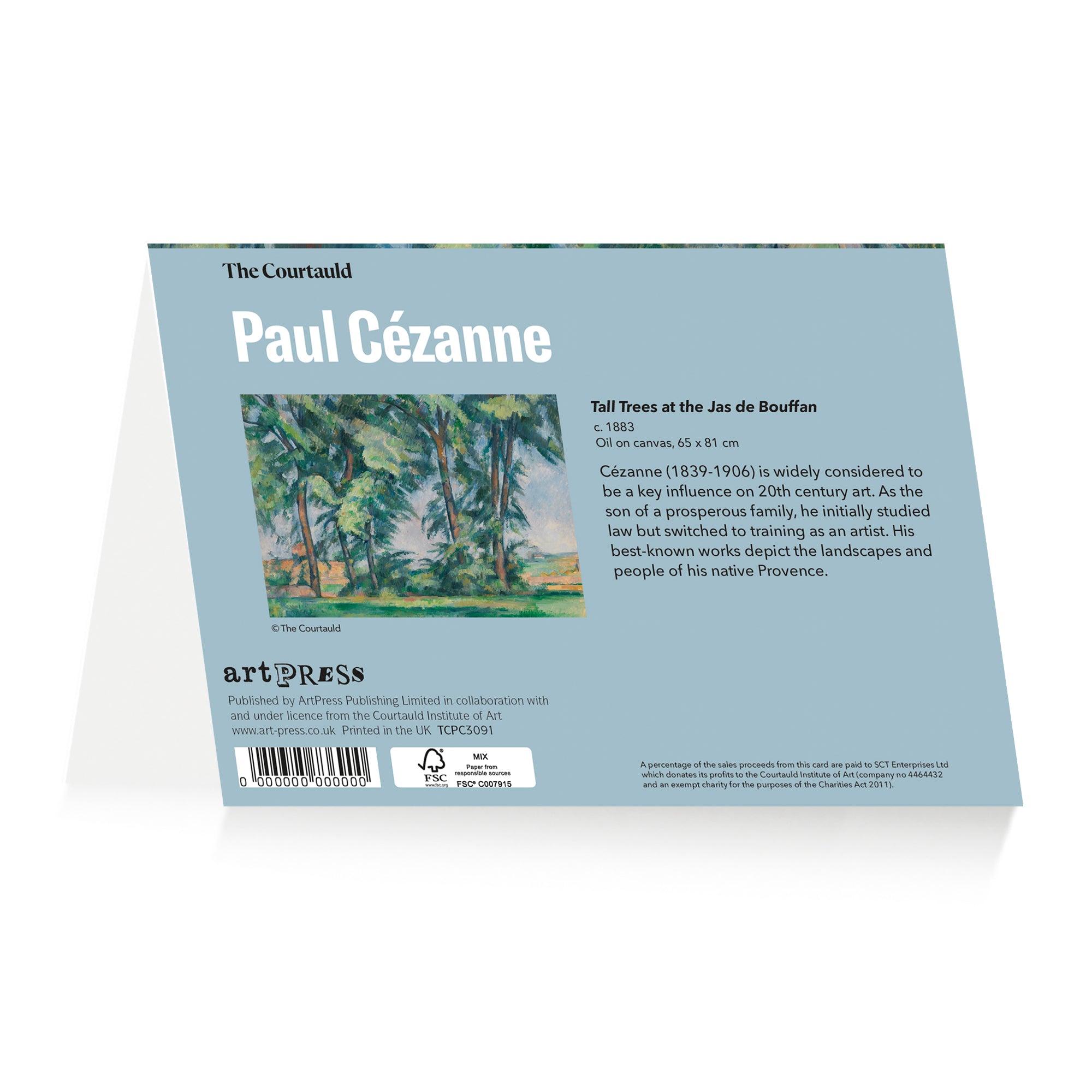 Cezanne Tall Trees Greetings Card