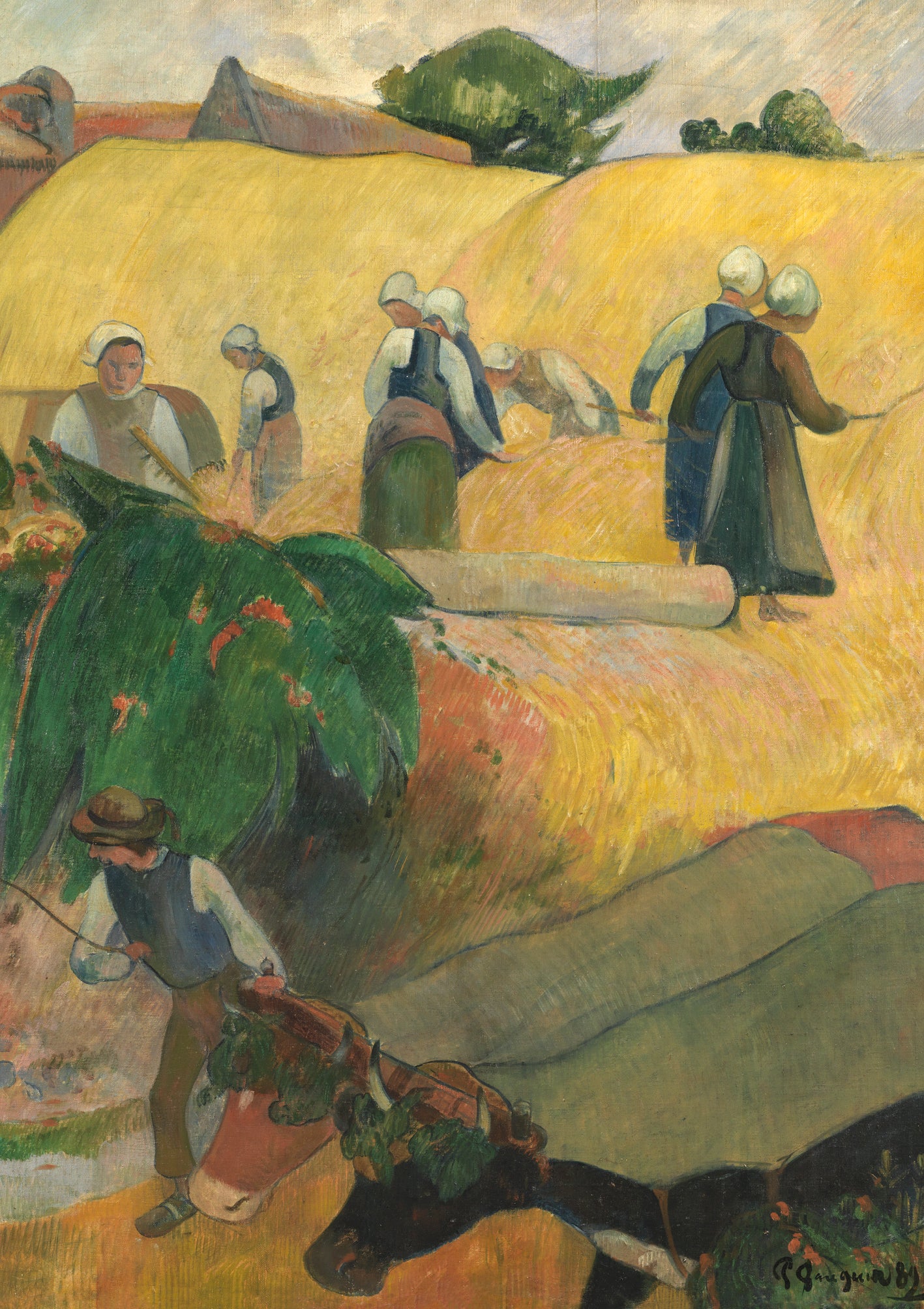 Gauguin Haystacks Greetings Card