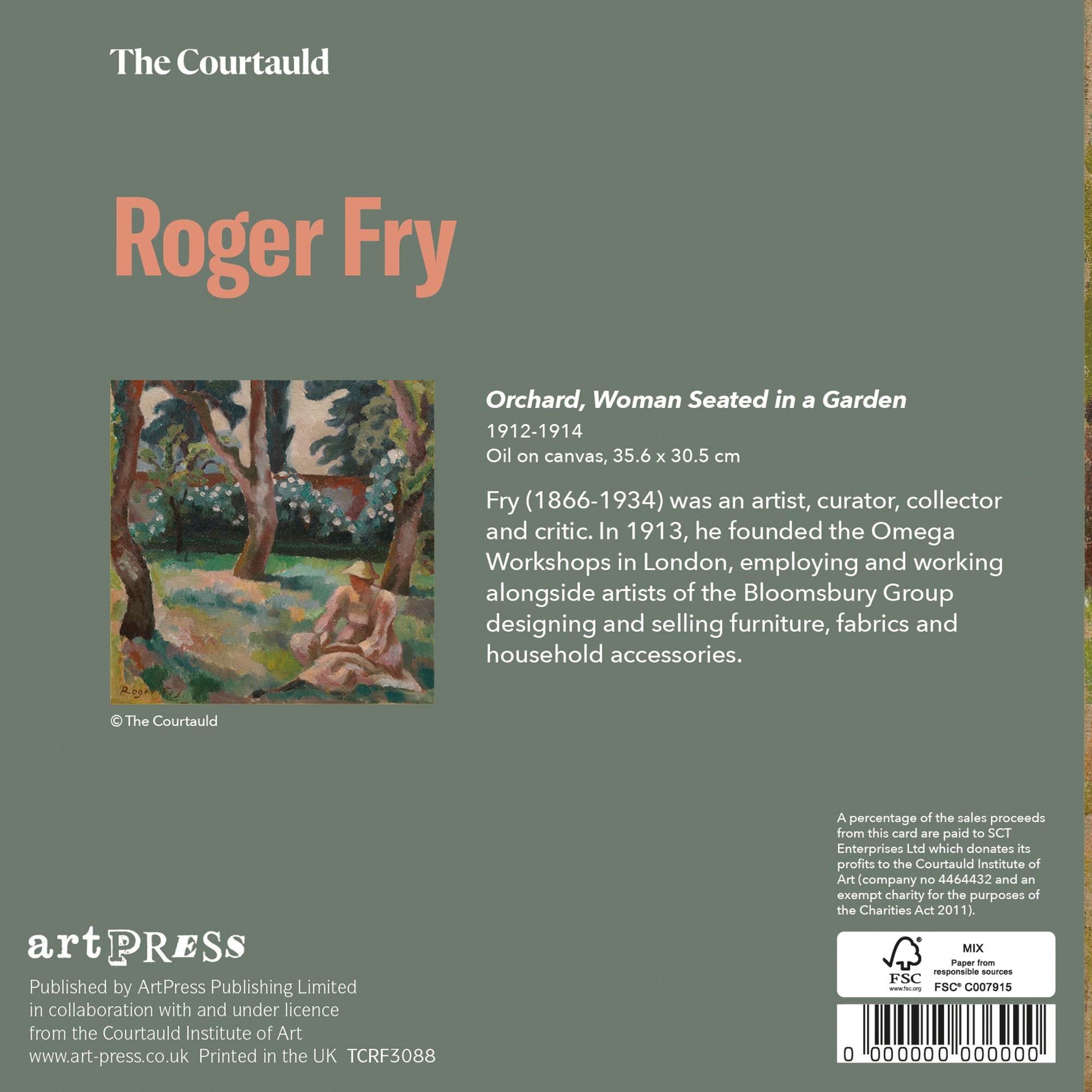 Roger Fry Orchard Greetings Card