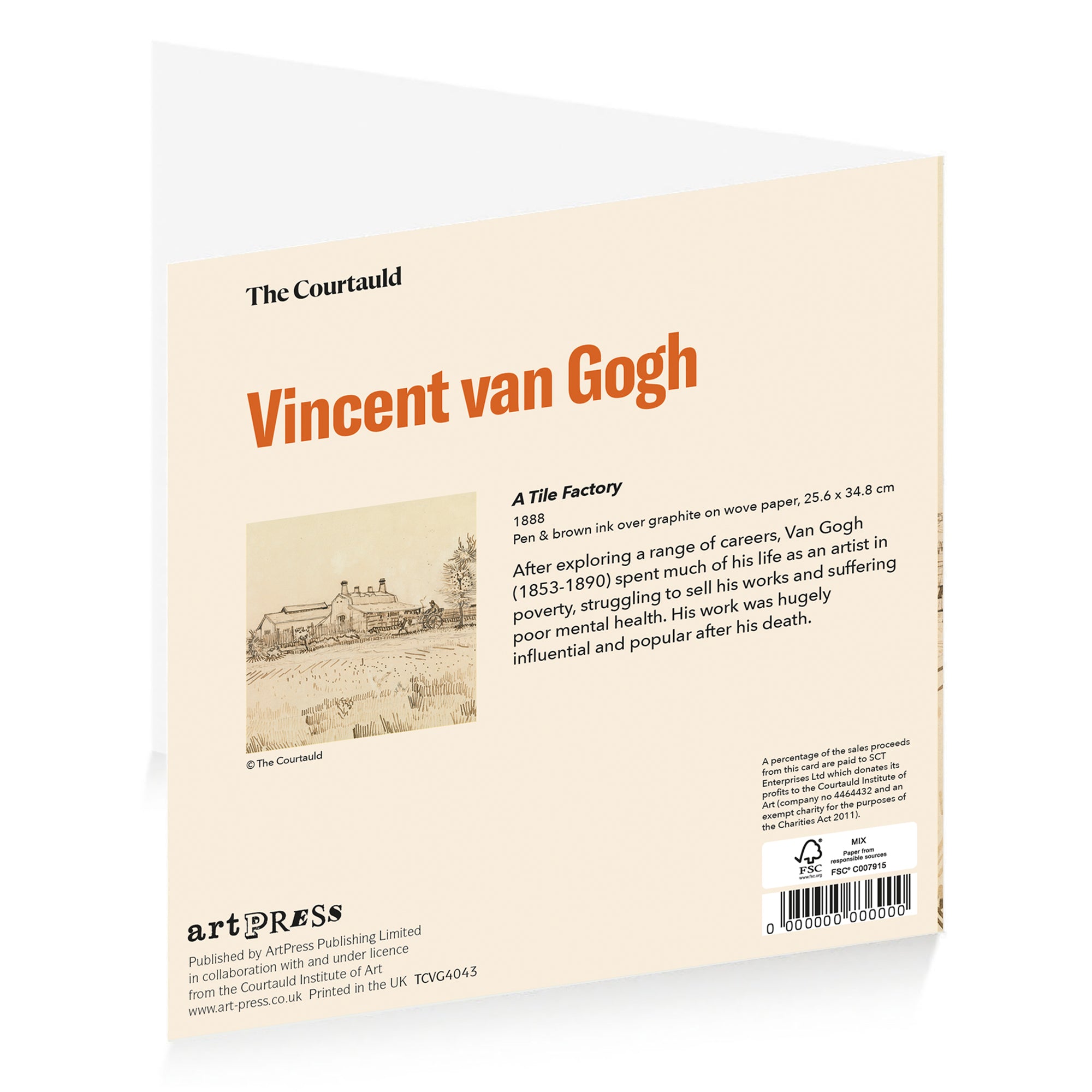 Notecard Wallet Vincent van Gogh Peach Trees