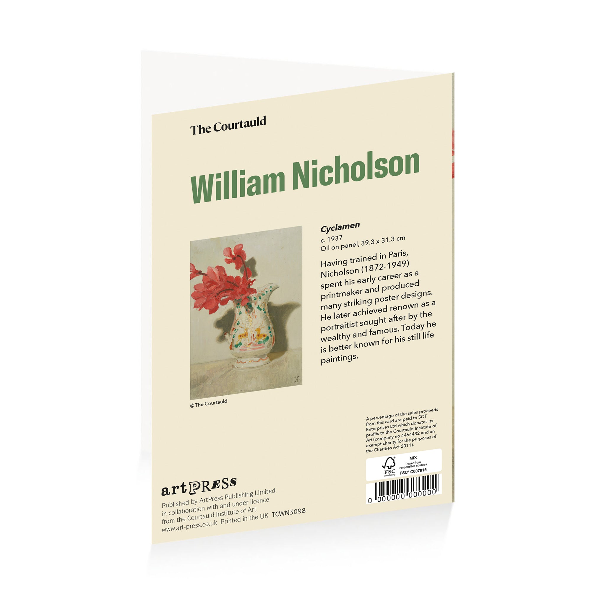Nicholson Cyclamen Greetings Card