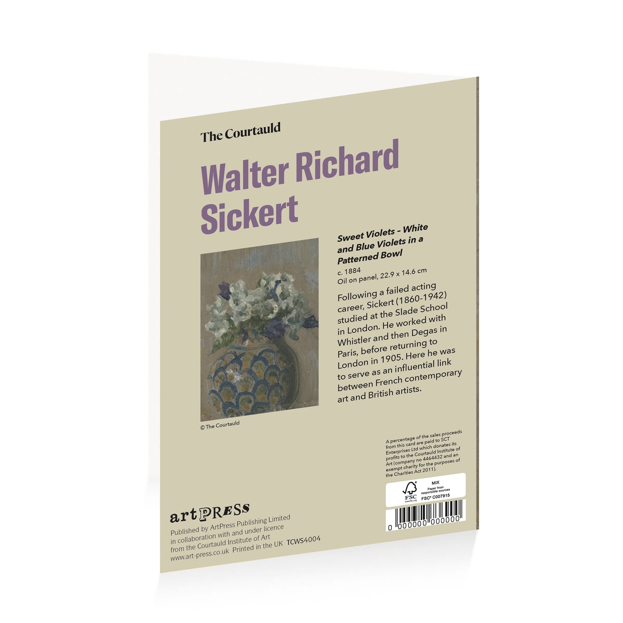 Sickert Sweet Violets Greetings Card