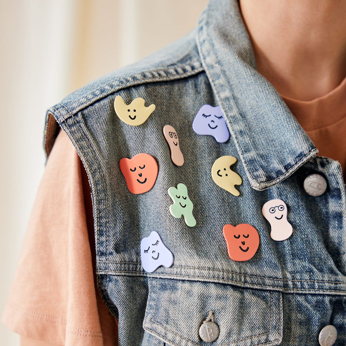 Friendly Faces Brooch Assorted