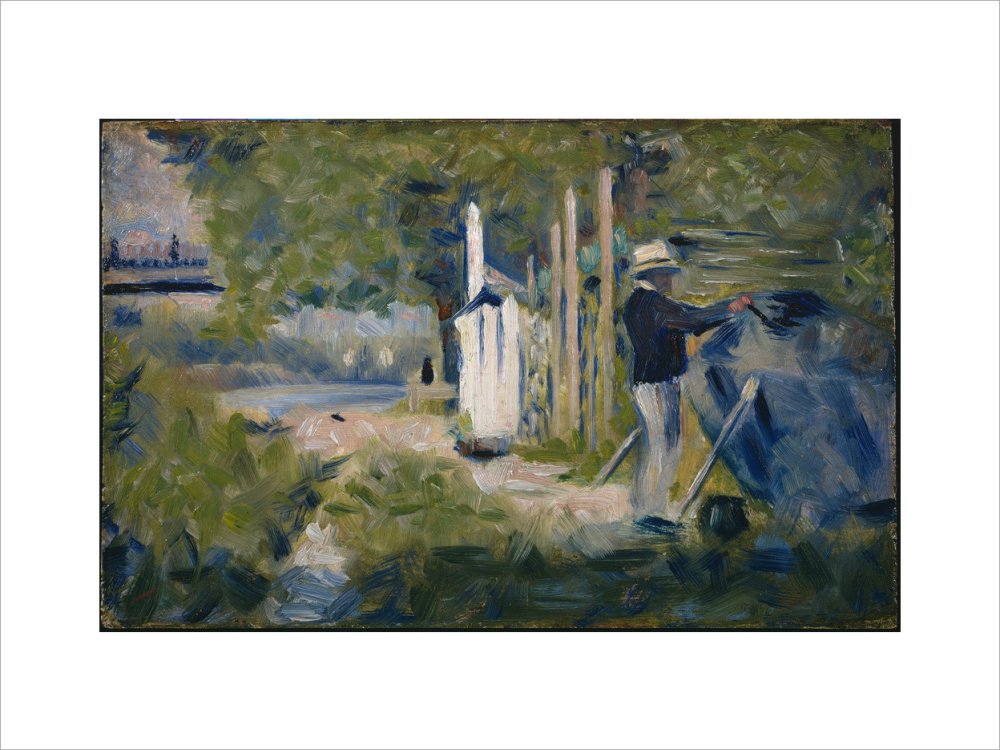 Georges Seurat, Man painting a Boat