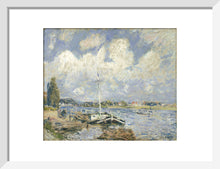 Load image into Gallery viewer, Alfred Sisley, Boats on the Seine, Framed, White, Small
