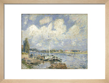 Load image into Gallery viewer, Alfred Sisley, Boats on the Seine, Framed, White, Small
