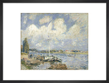 Load image into Gallery viewer, Alfred Sisley, Boats on the Seine, Framed, White, Small
