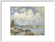 Load image into Gallery viewer, Alfred Sisley, Boats on the Seine, Framed, White, Small
