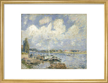 Load image into Gallery viewer, Alfred Sisley, Boats on the Seine, Framed, White, Small
