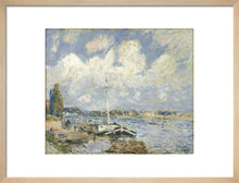 Load image into Gallery viewer, Alfred Sisley, Boats on the Seine, Framed, White, Small
