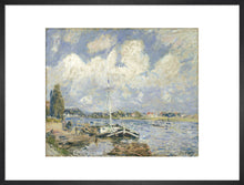 Load image into Gallery viewer, Alfred Sisley, Boats on the Seine, Framed, White, Small
