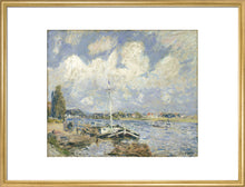 Load image into Gallery viewer, Alfred Sisley, Boats on the Seine, Framed, White, Small
