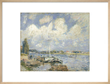 Load image into Gallery viewer, Alfred Sisley, Boats on the Seine, Framed, White, Small
