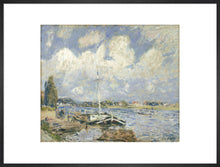 Load image into Gallery viewer, Alfred Sisley, Boats on the Seine, Framed, White, Small
