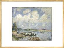 Load image into Gallery viewer, Alfred Sisley, Boats on the Seine, Framed, White, Small
