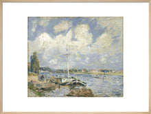 Load image into Gallery viewer, Alfred Sisley, Boats on the Seine, Framed, White, Small
