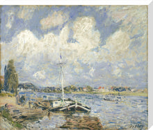 Load image into Gallery viewer, Alfred Sisley, Boats on the Seine, Framed, White, Small
