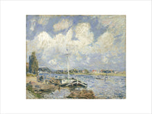 Load image into Gallery viewer, Alfred Sisley, Boats on the Seine, Framed, White, Small
