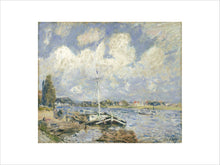 Load image into Gallery viewer, Alfred Sisley, Boats on the Seine, Framed, White, Small
