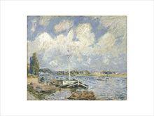 Load image into Gallery viewer, Alfred Sisley, Boats on the Seine, Framed, White, Small
