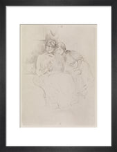 Load image into Gallery viewer, Berthe Morisot Drawing, with Her Daughter, Framed, Oak, Medium
