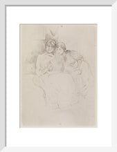 Load image into Gallery viewer, Berthe Morisot Drawing, with Her Daughter, Framed, Oak, Medium
