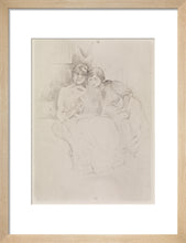 Load image into Gallery viewer, Berthe Morisot Drawing, with Her Daughter, Framed, Oak, Medium
