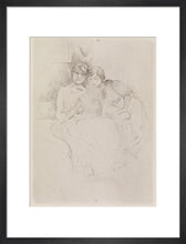Load image into Gallery viewer, Berthe Morisot Drawing, with Her Daughter, Framed, Oak, Medium
