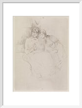 Load image into Gallery viewer, Berthe Morisot Drawing, with Her Daughter, Framed, Oak, Medium
