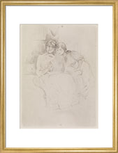 Load image into Gallery viewer, Berthe Morisot Drawing, with Her Daughter, Framed, Oak, Medium
