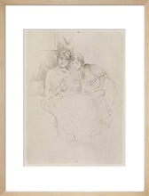 Load image into Gallery viewer, Berthe Morisot Drawing, with Her Daughter, Framed, Oak, Medium
