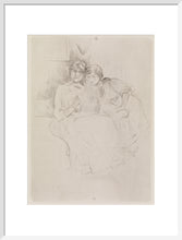 Load image into Gallery viewer, Berthe Morisot Drawing, with Her Daughter, Framed, Oak, Medium
