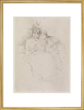 Load image into Gallery viewer, Berthe Morisot Drawing, with Her Daughter, Framed, Oak, Medium
