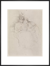 Load image into Gallery viewer, Berthe Morisot Drawing, with Her Daughter, Framed, Oak, Medium
