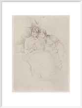 Load image into Gallery viewer, Berthe Morisot Drawing, with Her Daughter, Framed, Oak, Medium
