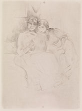 Load image into Gallery viewer, Berthe Morisot Drawing, with Her Daughter, Framed, Oak, Medium
